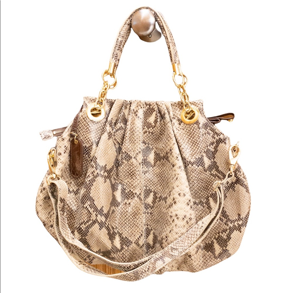 Cynthia Rowley - SnakeSkin Genuine Leather Hobo/Crossbody Purse